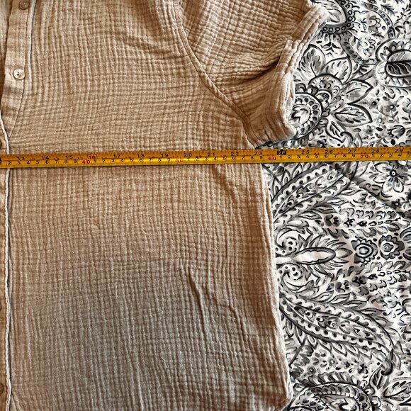 DKNY - short sleeve woven cotton - Cream colour - Size XL - Picture 3 of 5